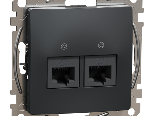 Фото 1 Два роз’єми RJ45 категорія 5E UTP Чорний Sedna Design
SDD114452
