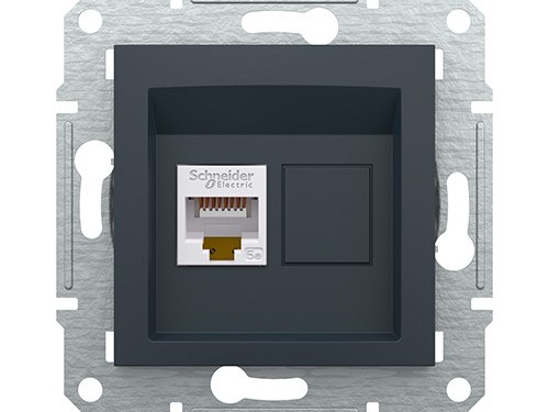 Фото 1 РОЗЕТКА КОМП'ЮТЕРНА RJ45 UTP КАТ. 5Е ASFORA АНТРАЦИТ
EPH4300171
